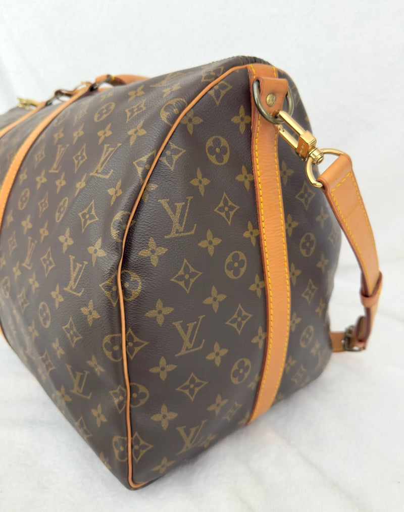 Louis Vuitton Monogram Keepall 55 Bandoulière Duffle