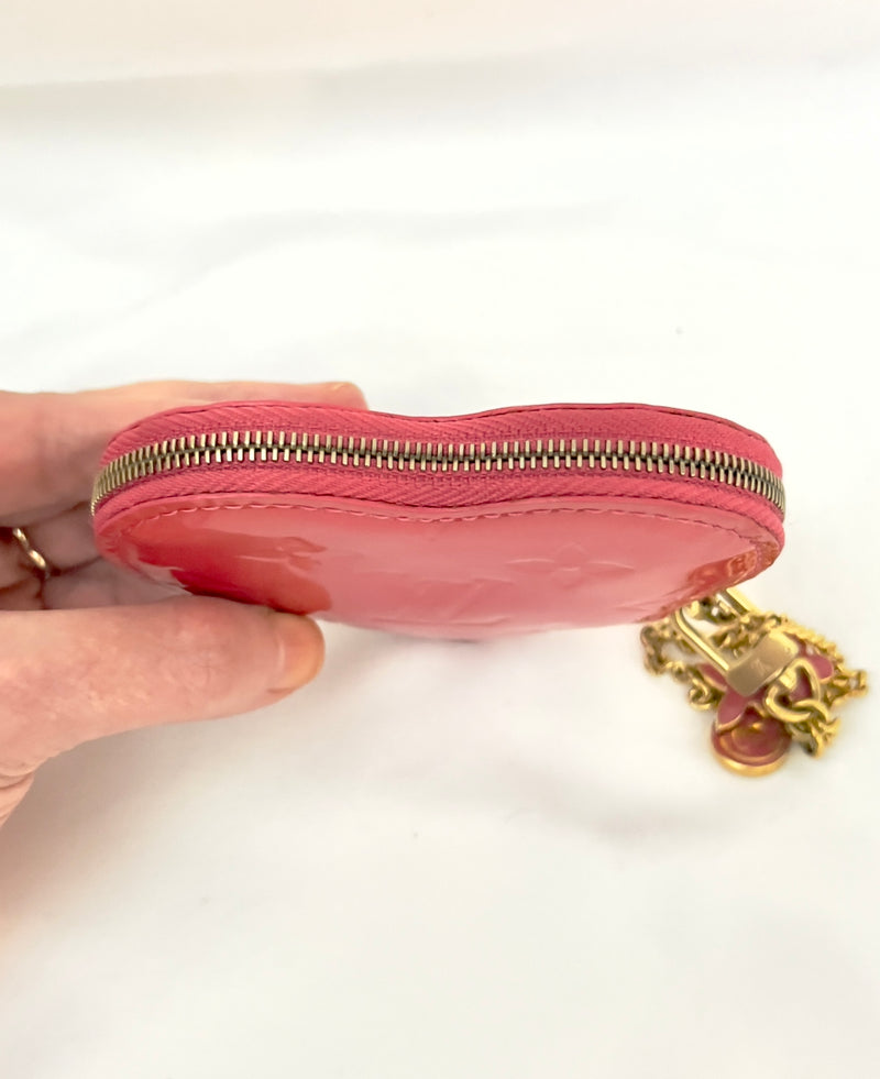 Louis Vuitton Vernis Heart Coin Pouch/ Charm