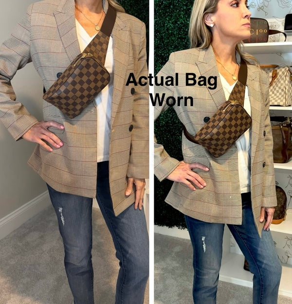 Louis Vuitton Damier Ebene Geronimos Belt/ Sling/ Bum Bag