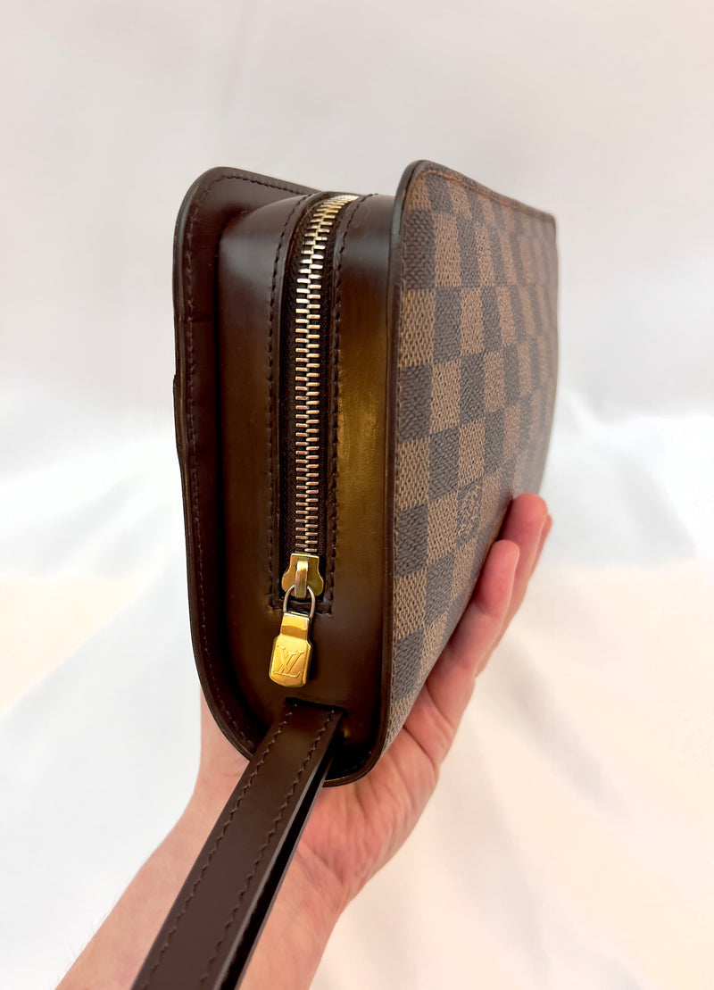Louis Vuitton Ebene Saint Louis Pochette Clutch/ Wristlet