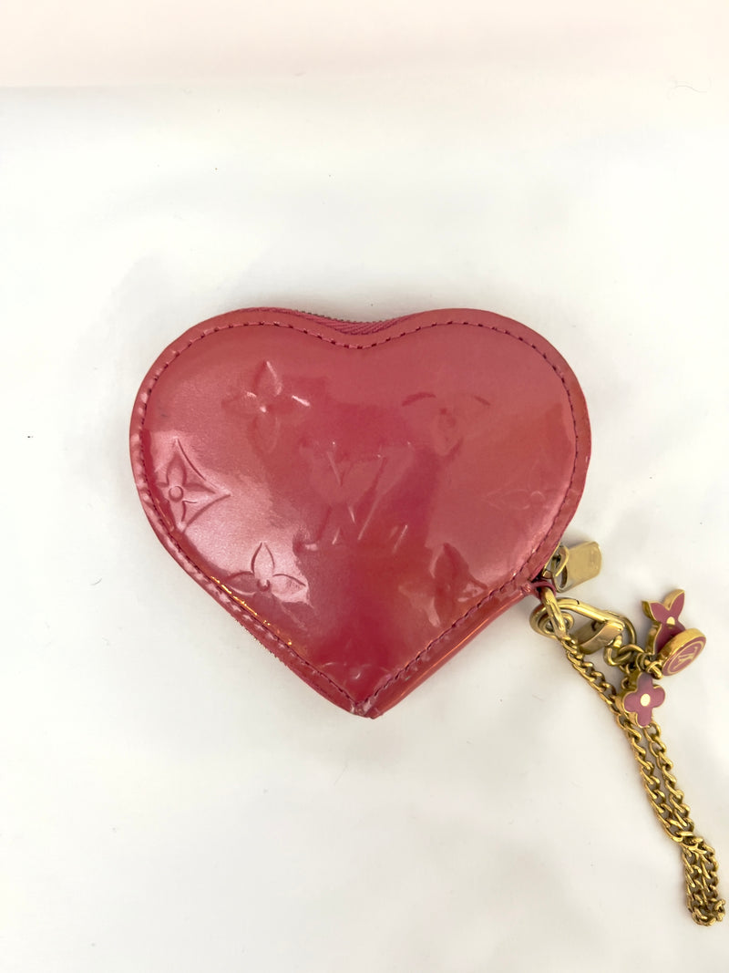 Louis Vuitton Vernis Heart Coin Pouch/ Charm