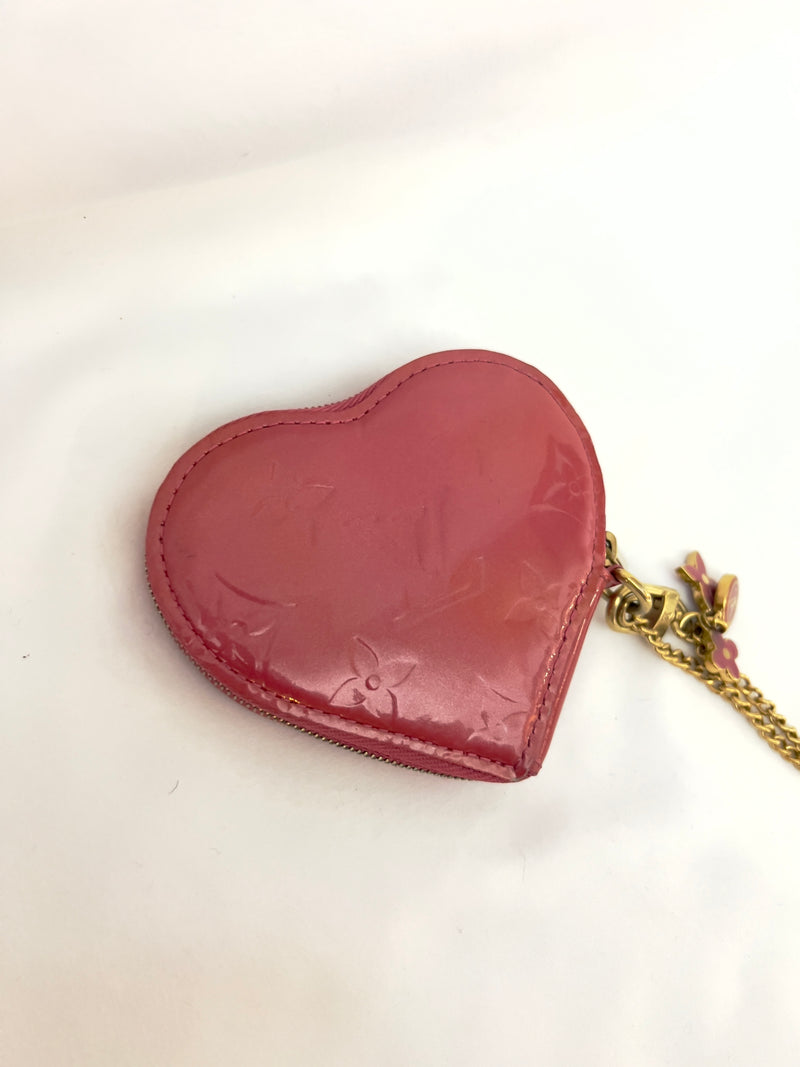 Louis Vuitton Vernis Heart Coin Pouch/ Charm
