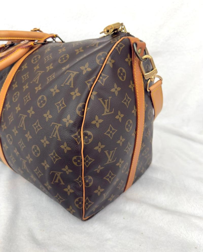 Louis Vuitton Monogram Keepall 55 Bandoulière Duffle