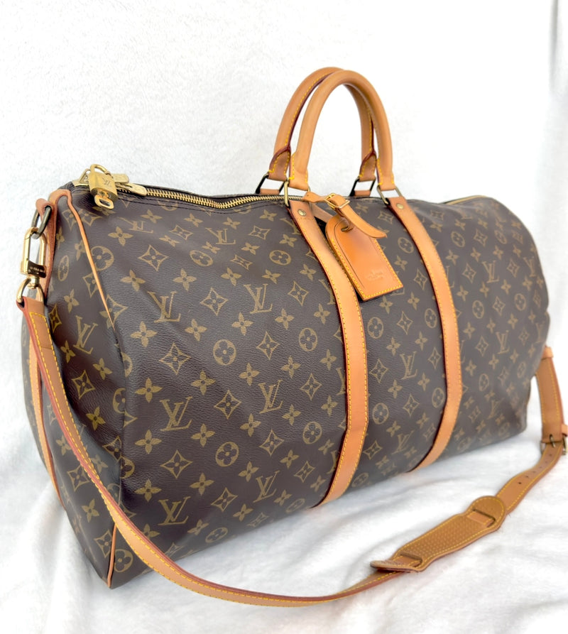 Louis Vuitton Monogram Keepall 55 Bandoulière Duffle