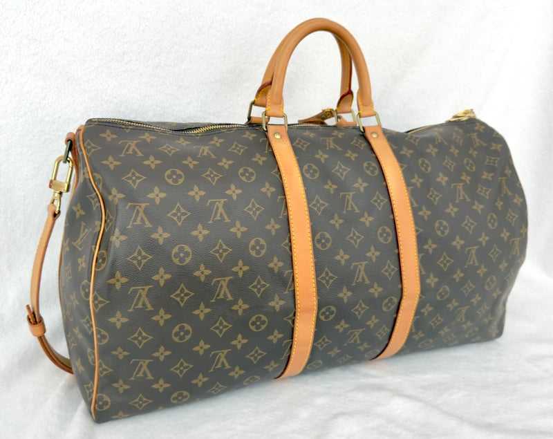 Louis Vuitton Monogram Keepall 55 Bandoulière Duffle