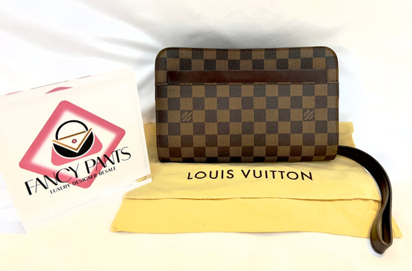 Louis Vuitton Ebene Saint Louis Pochette Clutch/ Wristlet