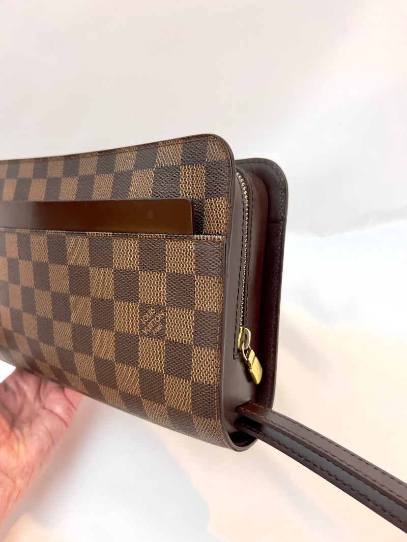 Louis Vuitton Ebene Saint Louis Pochette Clutch/ Wristlet