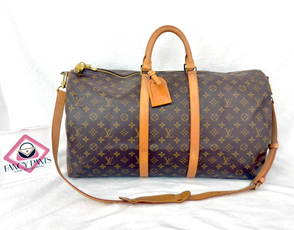 Louis Vuitton Monogram Keepall 55 Bandoulière Duffle