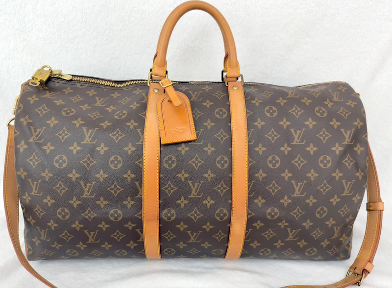 Louis Vuitton Monogram Keepall 55 Bandoulière Duffle
