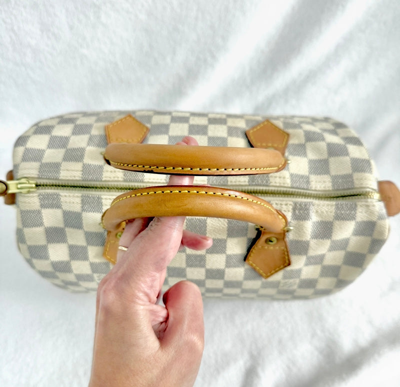 Louis Vuitton Damier Azur Speedy 30 With Lock & Key
