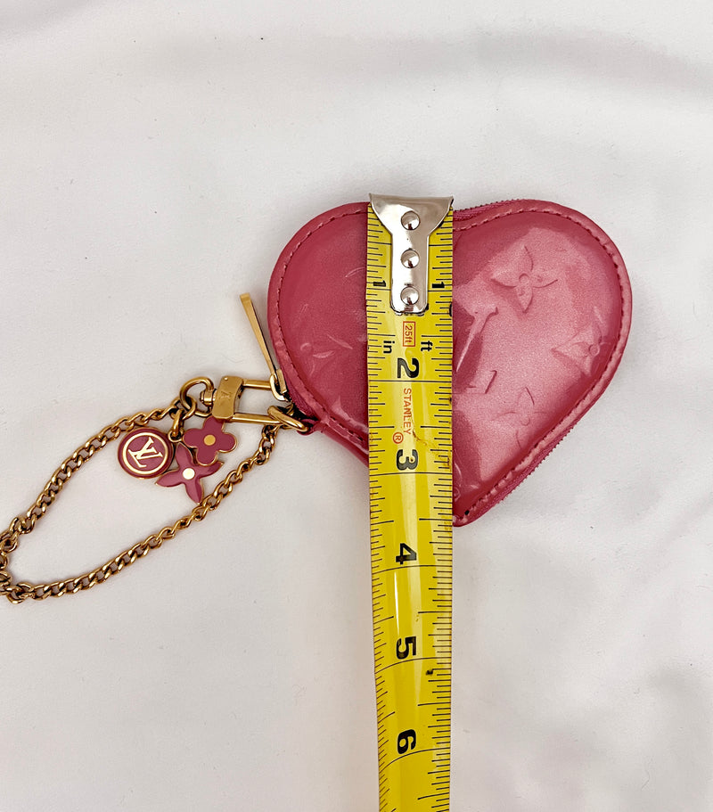 Louis Vuitton Vernis Heart Coin Pouch/ Charm