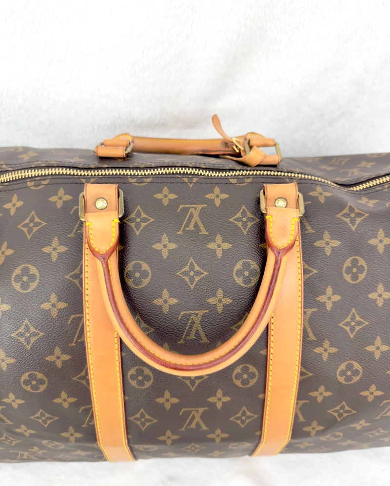 Louis Vuitton Monogram Keepall 55 Bandoulière Duffle