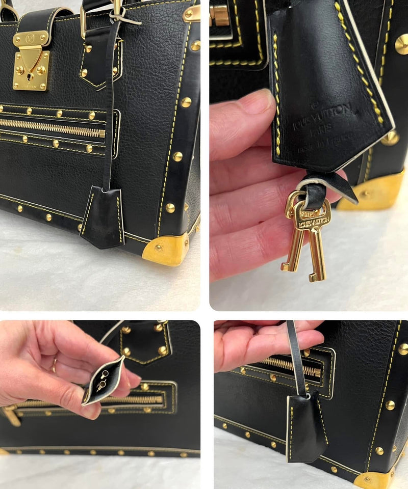 Louis Vuitton Black/ Noir Suhali Leather Le Fabuleux