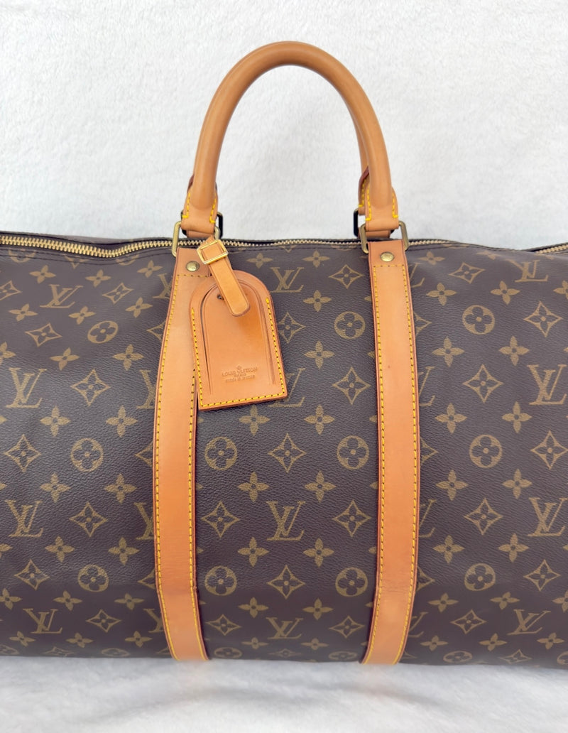 Louis Vuitton Monogram Keepall 55 Bandoulière Duffle