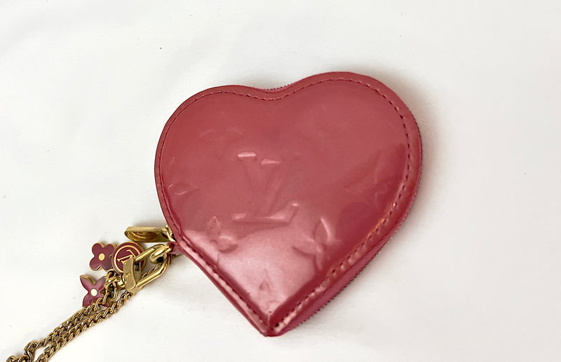 Louis Vuitton Vernis Heart Coin Pouch/ Charm