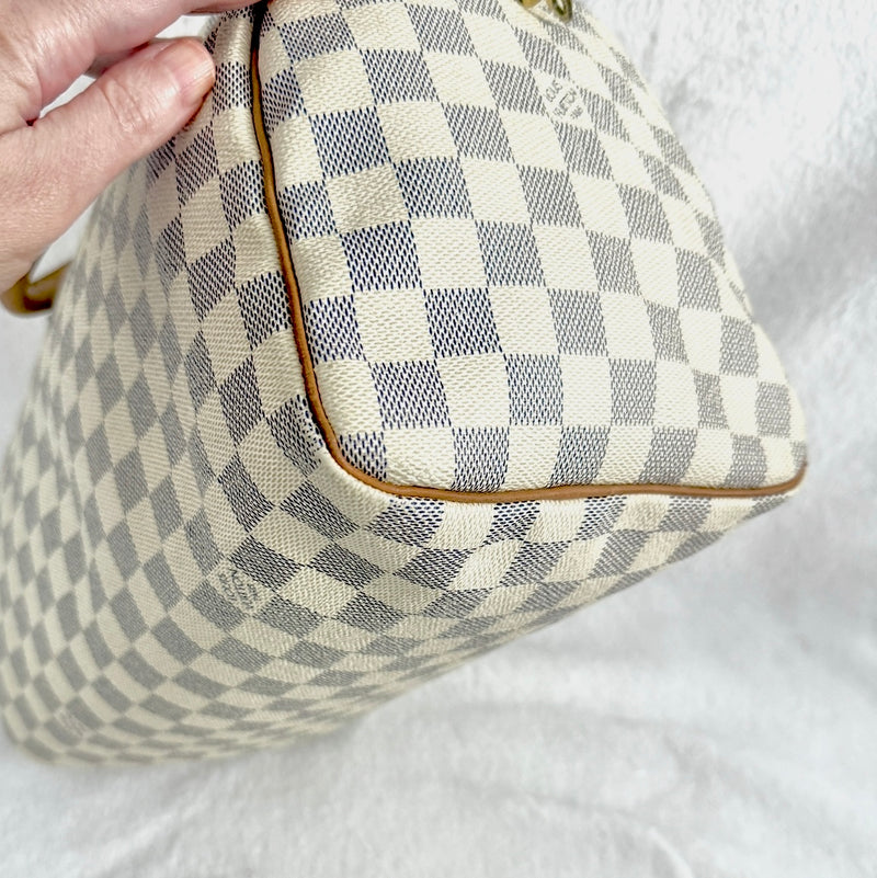 Louis Vuitton Damier Azur Speedy 30 With Lock & Key