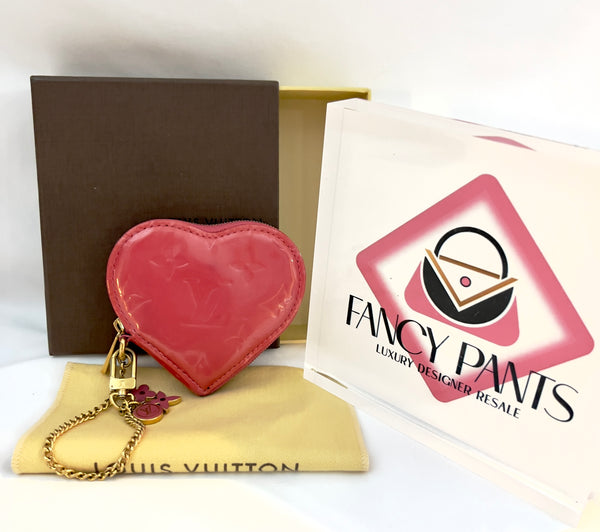 Louis Vuitton Vernis Heart Coin Pouch/ Charm