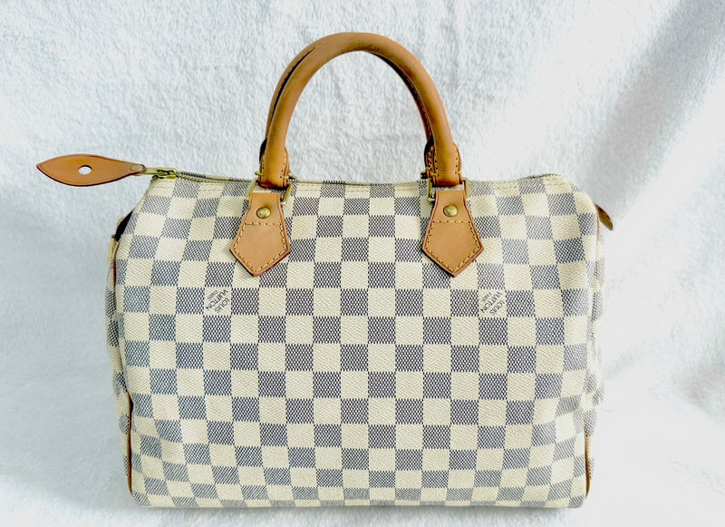 Louis Vuitton Damier Azur Speedy 30 With Lock & Key