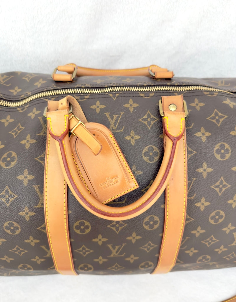Louis Vuitton Monogram Keepall 55 Bandoulière Duffle