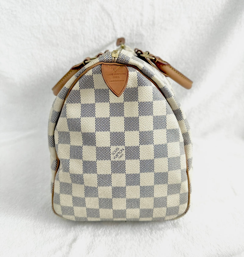 Louis Vuitton Damier Azur Speedy 30 With Lock & Key