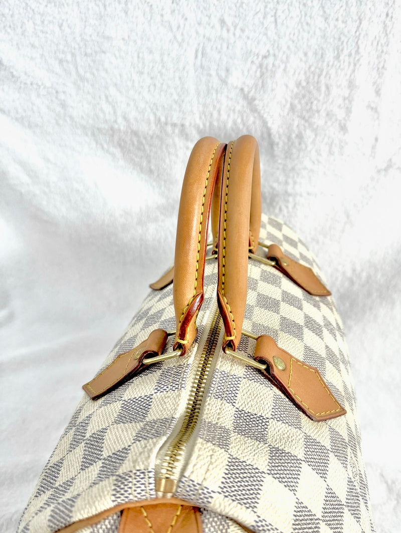 Louis Vuitton Damier Azur Speedy 30 With Lock & Key