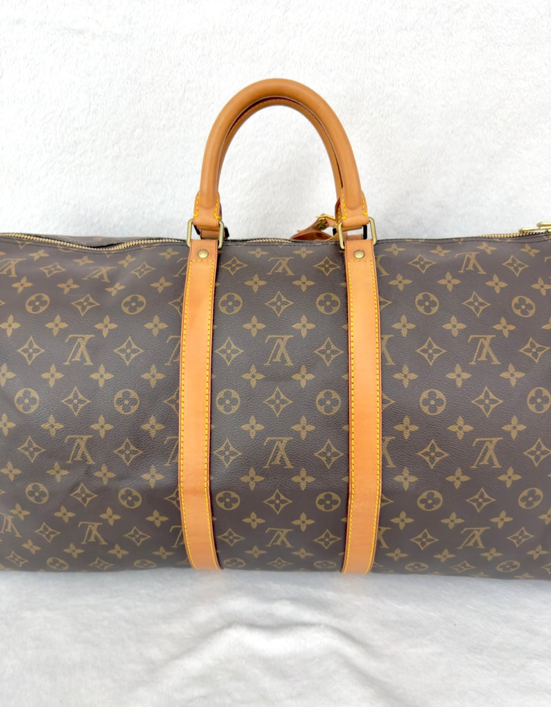 Louis Vuitton Monogram Keepall 55 Bandoulière Duffle