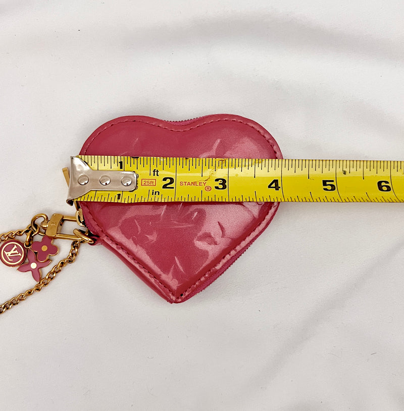 Louis Vuitton Vernis Heart Coin Pouch/ Charm