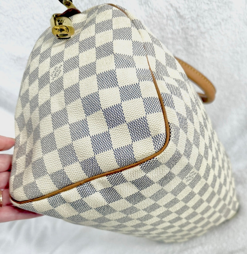 Louis Vuitton Damier Azur Speedy 30 With Lock & Key