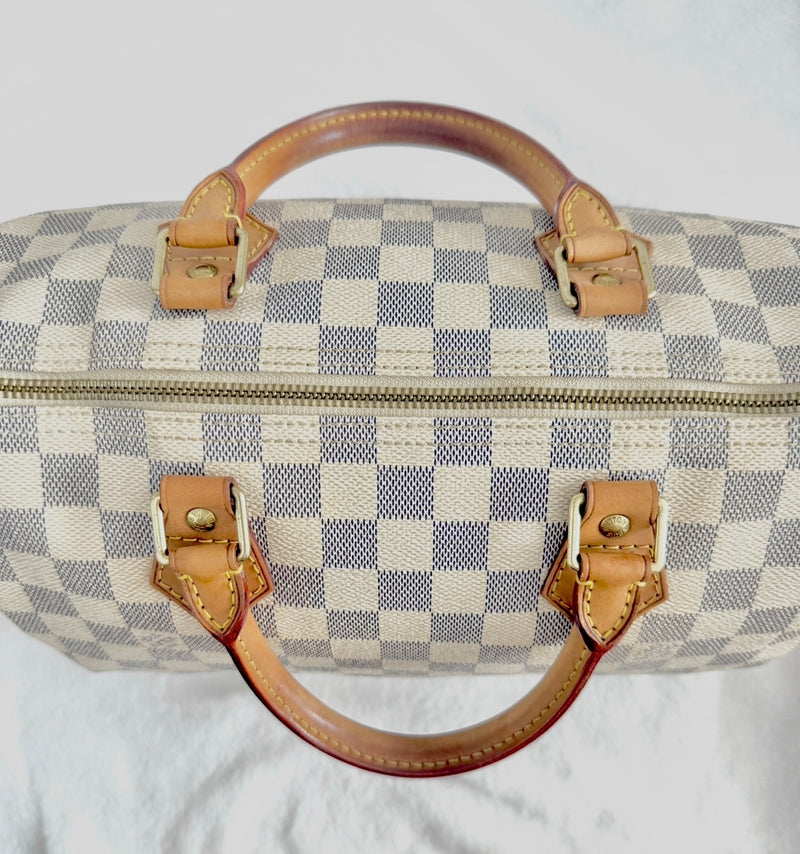 Louis Vuitton Damier Azur Speedy 30 With Lock & Key