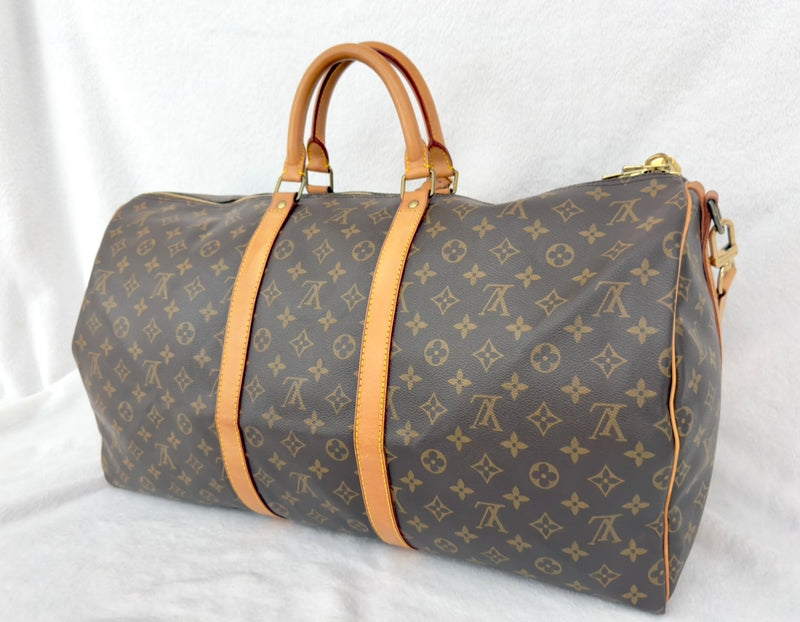 Louis Vuitton Monogram Keepall 55 Bandoulière Duffle