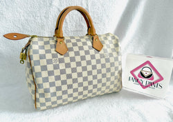 Louis Vuitton Damier Azur Speedy 30 With Lock & Key