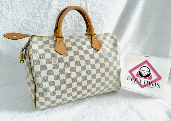 Louis Vuitton Damier Azur Speedy 30 With Lock & Key
