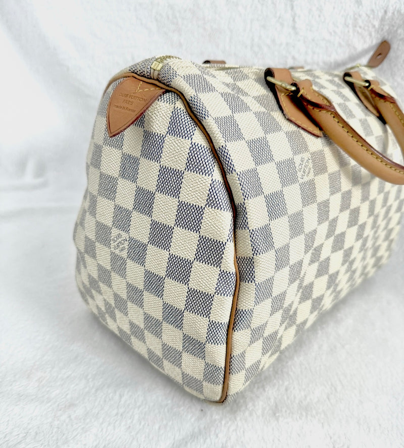Louis Vuitton Damier Azur Speedy 30 With Lock & Key