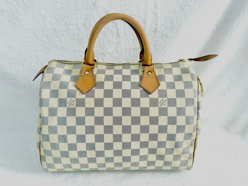 Louis Vuitton Damier Azur Speedy 30 With Lock & Key
