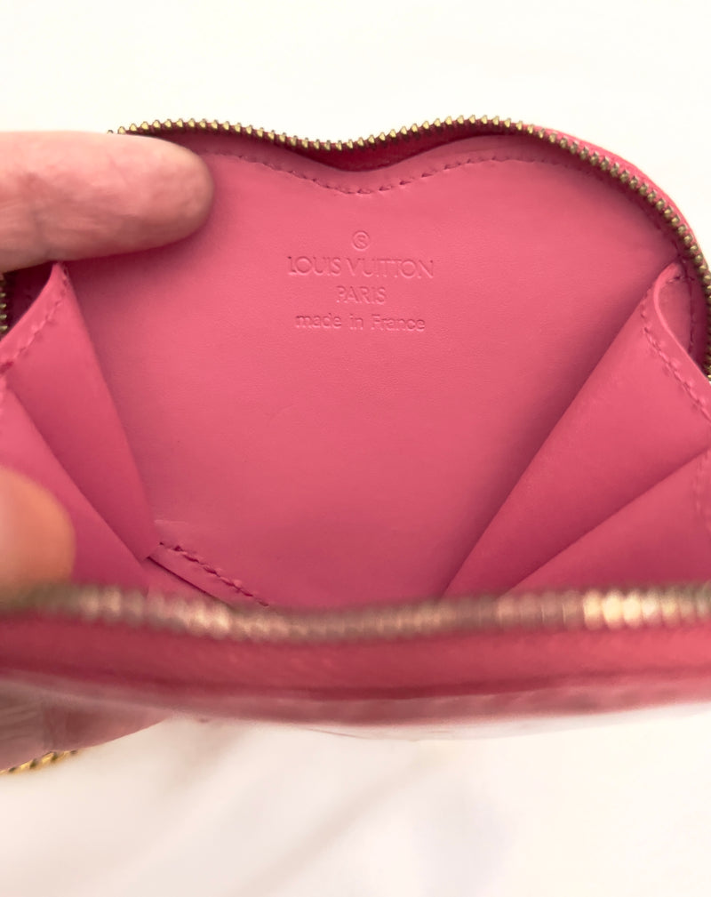 Louis Vuitton Vernis Heart Coin Pouch/ Charm