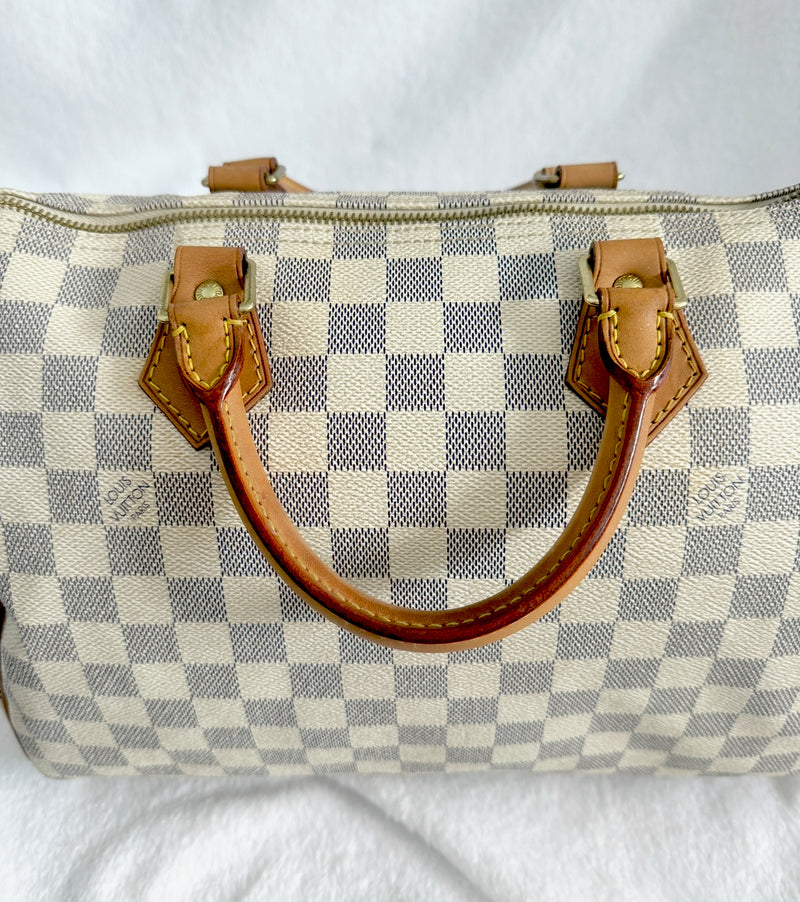 Louis Vuitton Damier Azur Speedy 30 With Lock & Key